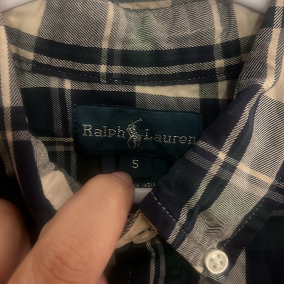 Ralph Lauren Boys Long Sleeve Button Down Collared Shirt Size 5 - Picture 3 of 4